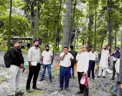 मुख्य अभियंता ने लंगट सिंह कॉलेज में चल रहे विकास कार्यों का किया निरीक्षण